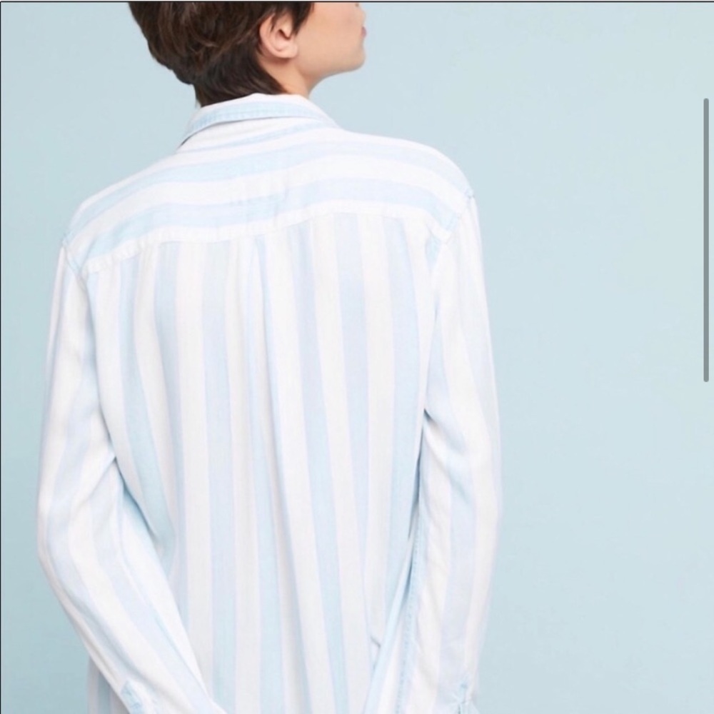 Rails Uli Lace Up Nautical Stencil Tunic Top Long… - image 3